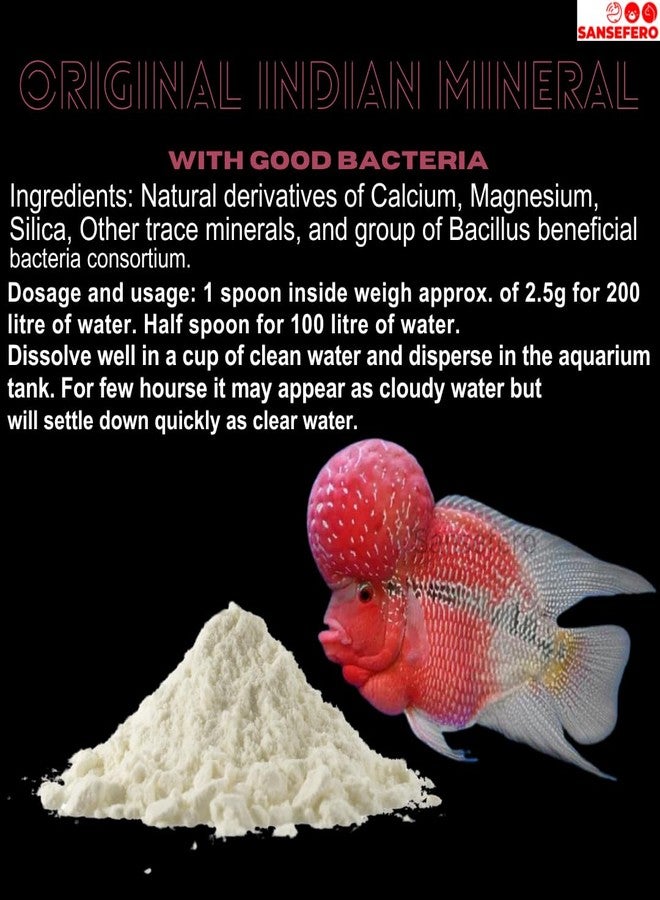 SANSEFERO بريمير بلانتس فلاور هورن مينيرال بلس، معادن هندية أصلية مع كفاءة تكاثر البكتيريا الجيدة والصحة (100 غرام) - Image 3